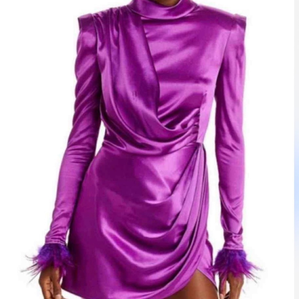 Bronx and Banco Vibrant Purple Satin Dress